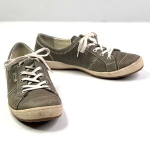 Josef Seibel Caspian khaki leather sneakers walking shoes comfort 39